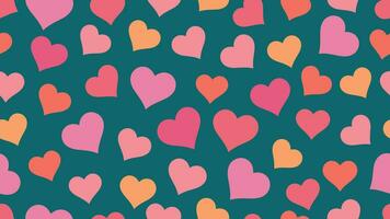 Hearts seamless pattern Valentine's day background vector