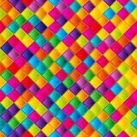 Abstract colorful seamless geometric grid background with colored shapes vector