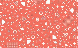 Memphis pattern Minimal geometric background vector