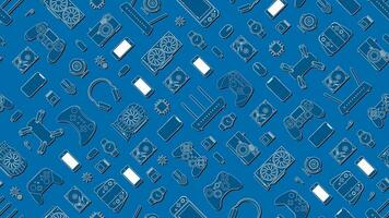 Gadgets and devices pattern collection vector