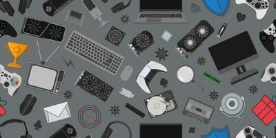 Gadgets and devices pattern Eps10 vector