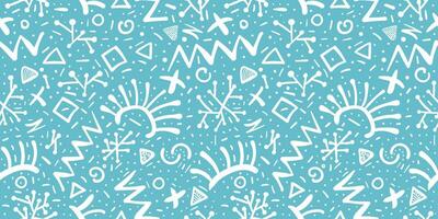 Memphis blue pattern Minimal geometric background vector