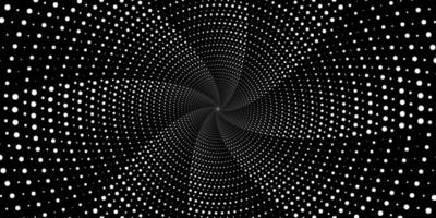 Swirling radial background. Black and white Halftone dotted background Pop art overlay texture. vector