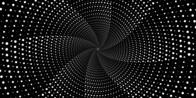 Swirling radial background. Black and white Halftone dotted background Pop art overlay texture. vector