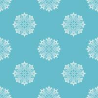 sin costura textura modelo con copos de nieve vector