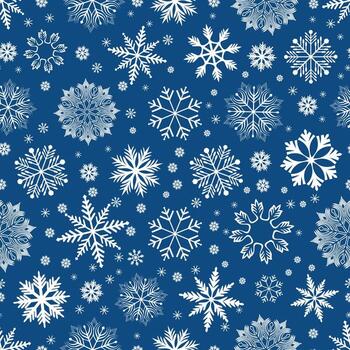 sin costura textura modelo con copos de nieve vector