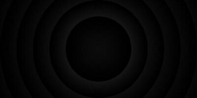 Abstract black and white round background with concentric circles. Vector illustration