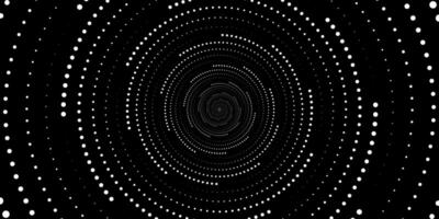 Swirling radial background. Black and white Halftone dotted background Pop art overlay texture. vector