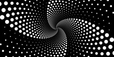 Swirling radial background. Black and white Halftone dotted background Pop art overlay texture vector