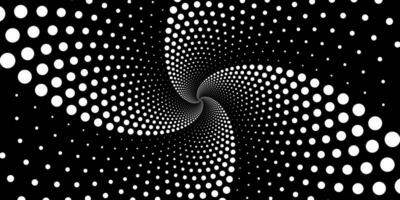 Swirling radial background. Black and white Halftone dotted background Pop art overlay texture vector