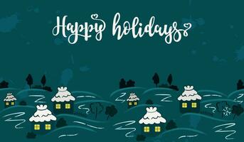 Greeting card for Winter holidays vector
