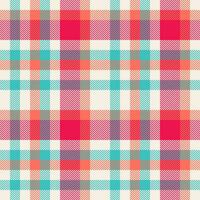 Background check tartan of vector seamless fabric with a plaid textile texture pattern.