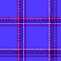 Plaid seamless pattern in blue. Check fabric texture. Vector textile print.