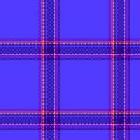 Plaid seamless pattern in blue. Check fabric texture. Vector textile print.