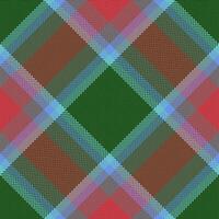 Textile check fabric of plaid pattern background with a vector tartan seamless texture.