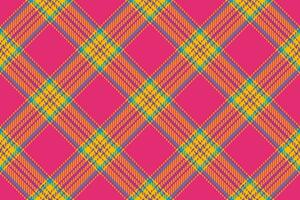 Tartan seamless check of pattern vector texture with a textile plaid background fabric.