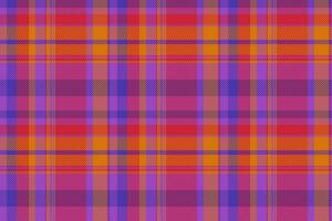 Textile background tartan of vector seamless plaid with a check pattern fabric texture.