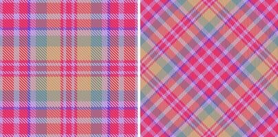 Check fabric plaid of background vector texture with a textile pattern tartan seamless.