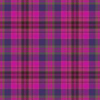 Background textile texture of plaid vector fabric with a check pattern seamless tartan.