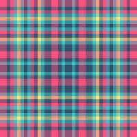 Plaid textile pattern of fabric check background with a vector texture tartan seamless.