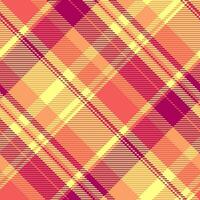Plaid vector texture of check textile background with a fabric pattern seamless tartan.