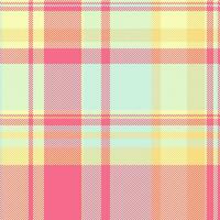 Fabric texture plaid of check tartan seamless with a background vector pattern textile.