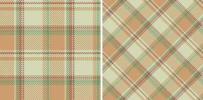 Textile pattern check of background vector fabric with a seamless plaid tartan texture.