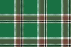 Plaid background, check seamless pattern in green. Vector fabric texture for textile print, wrapping paper, gift card or wallpaper.