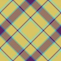 Fabric background check of tartan texture seamless with a plaid pattern textile vector. vector