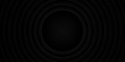 Abstract black and white round background with concentric circles. Vector illustration
