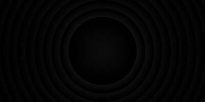 Abstract black and white round background with concentric circles. Vector illustration