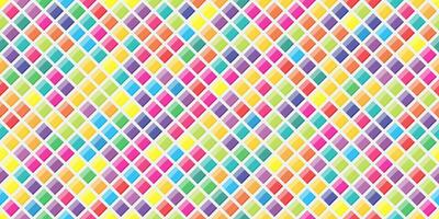 Abstract colorful seamless geometric grid background with colored shapes vector