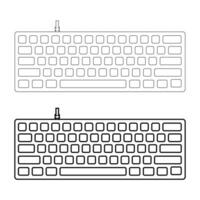 Computer Keyboard, Gaming Keyboard illustration vector, line art eps vector