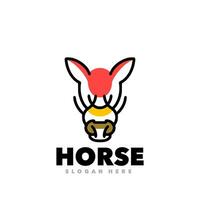 Horse line symbol logo vector