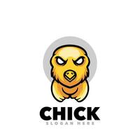 Chick simple logo vector