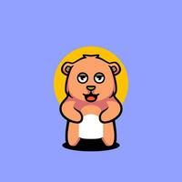 Bear mascot cartoon vector