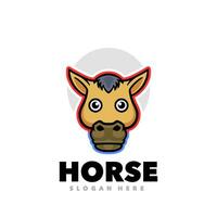 Horse mascot cartoon design vector