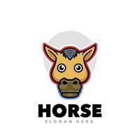 Horse mascot cartoon design vector