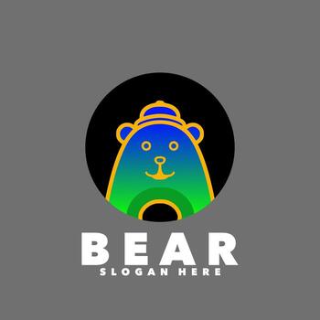 oso degradado logo vector