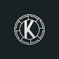 K Letter Logo Concept. Creative Minimal Monogram K Logo Template. Universal Premium Logotype vector