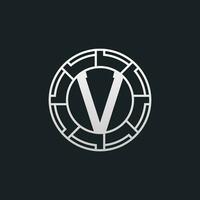 V Letter Logo Concept. Creative Minimal Monogram V Logo Template. Universal Premium Logotype vector