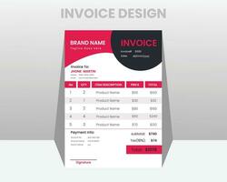 Minimal Corporate Business Invoice Design Template for your business in vector. vector