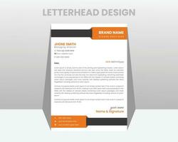 Business Letterhead Template with geometric shape vector