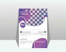 Modern Business Flyer Template.  event poster design or invitation banner design free Vector