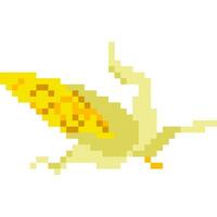 Corn cartoon icon in pixel style vector