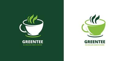verde té logo diseño gratis vector