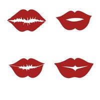 elegante , de moda y increíble labios tipografía Arte y ilustrador vector