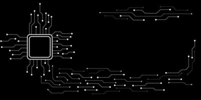 futuristic name card with circuit board vector concept for future technology element background business screen