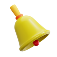 3D rendering Christmas Bell Icon Object png