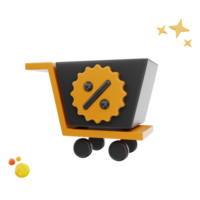 3d rendering trolley icon object png